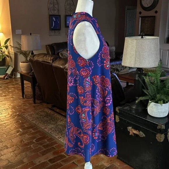 Everly Mock Neck Paisley Print Dress szM - Picture 5 of 11